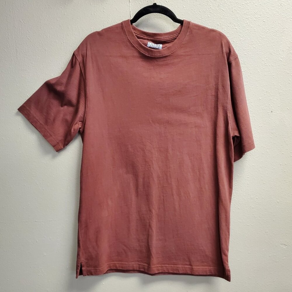 Duluth Trading Shirt Mens Small Red Longtail T Relaxed Fit 100% Cotton Casual